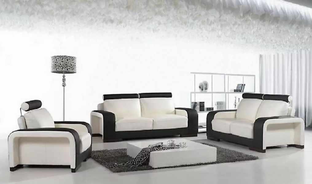 JVmoebel Sofa Sofagarnitur Set Design Sofas Polster Couchen Leder 321 Sitze günstig online kaufen