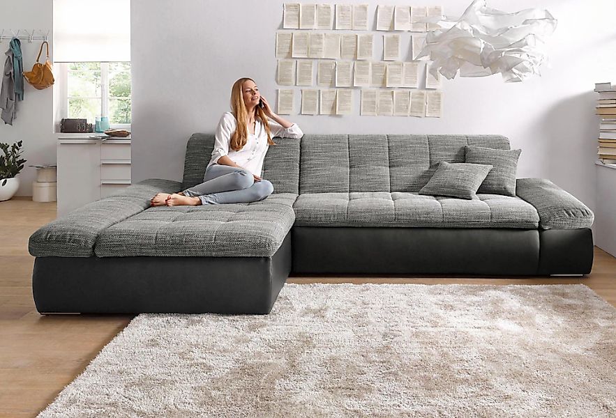 DOMO collection Ecksofa "Moric, L-Form, XXL-Sofa - Breite 300cm", wahlweise günstig online kaufen