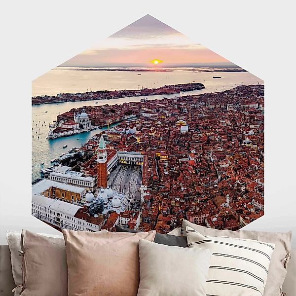 Hexagon Fototapete selbstklebend Venedig günstig online kaufen