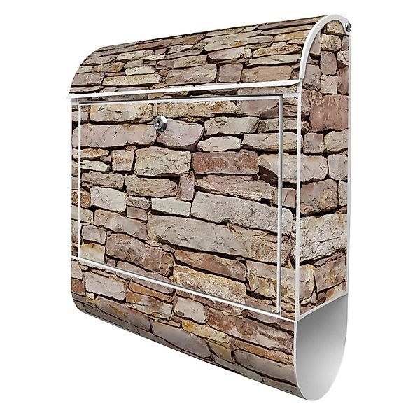 Banjado Design Briefkasten Weiß Pulverbeschichtet 39x47x14cm 2 Schlüssel Mi günstig online kaufen