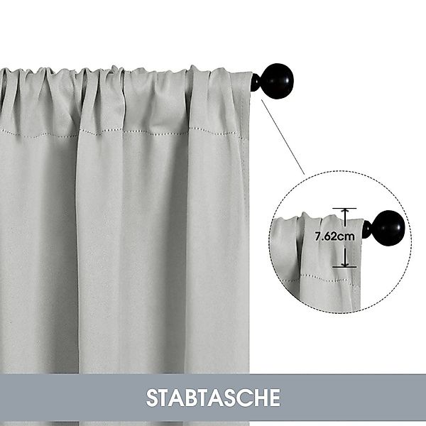 BYSURE Scheibengardine, Stangendurchzug (2 St), verdunkelnd, günstig online kaufen