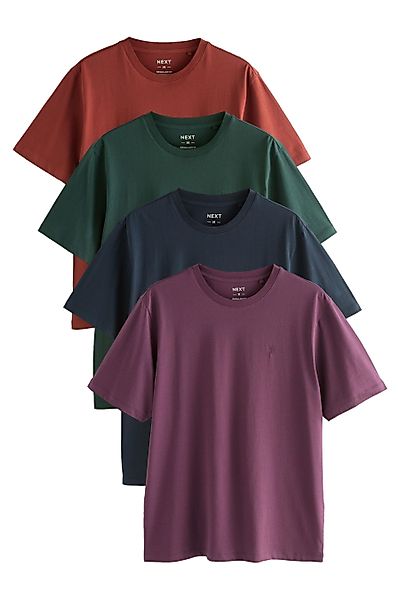Next T-Shirt Regular Fit T-Shirts, 4er-Pack günstig online kaufen