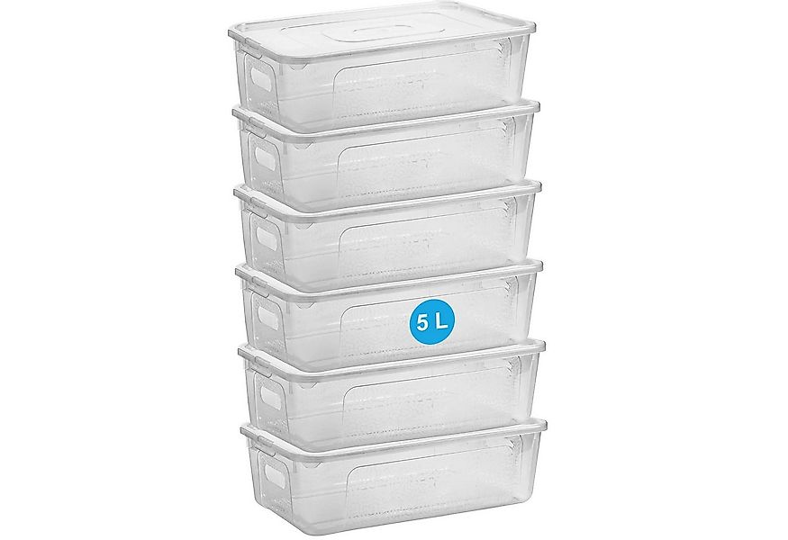 Centi Aufbewahrungsbox Stapelbare Aufbewahrungsbox mit Deckel, transparent günstig online kaufen