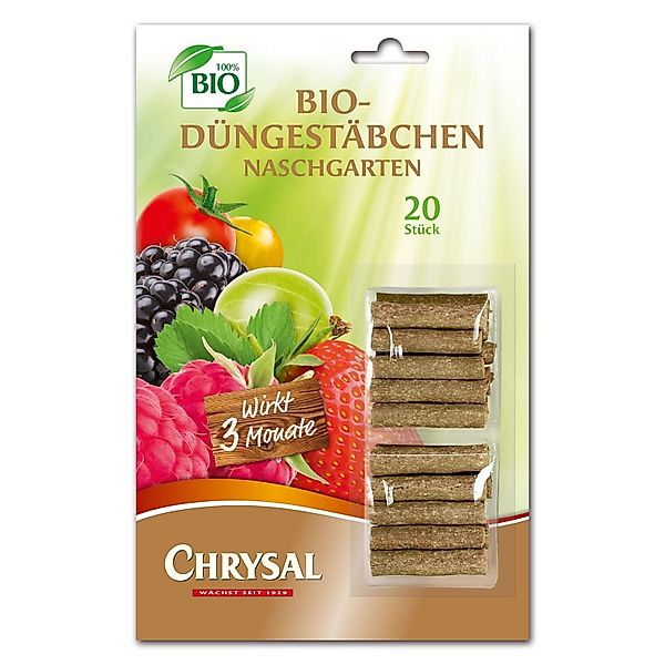 Chrysal Pflanzendünger Bio Naschgarten Düngestäbchen 20 günstig online kaufen