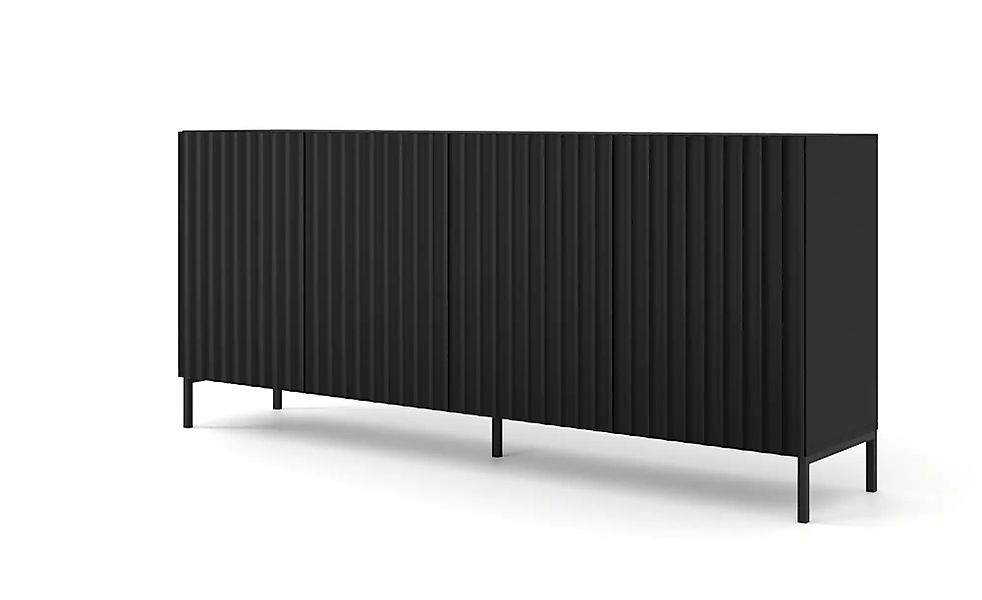 Sideboard   ¦ schwarz ¦ Maße (cm): B: 200 H: 87 Kommoden & Sideboards > Sid günstig online kaufen