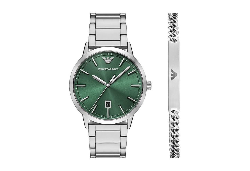 Emporio Armani Quarzuhr AR80082SET, (Set, 2-tlg., mit Armband), Armbanduhr, günstig online kaufen