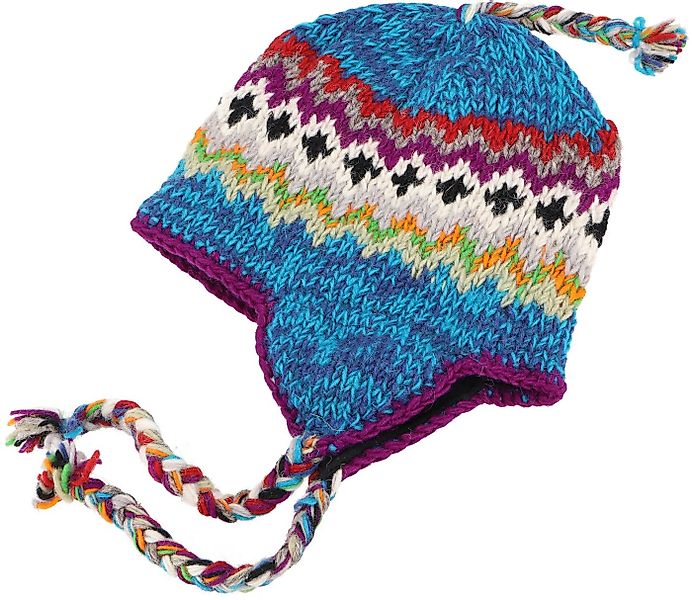 Guru-Shop Strickmütze Wollmütze mit Ohrenklappen, Norwegermütze,.. günstig online kaufen