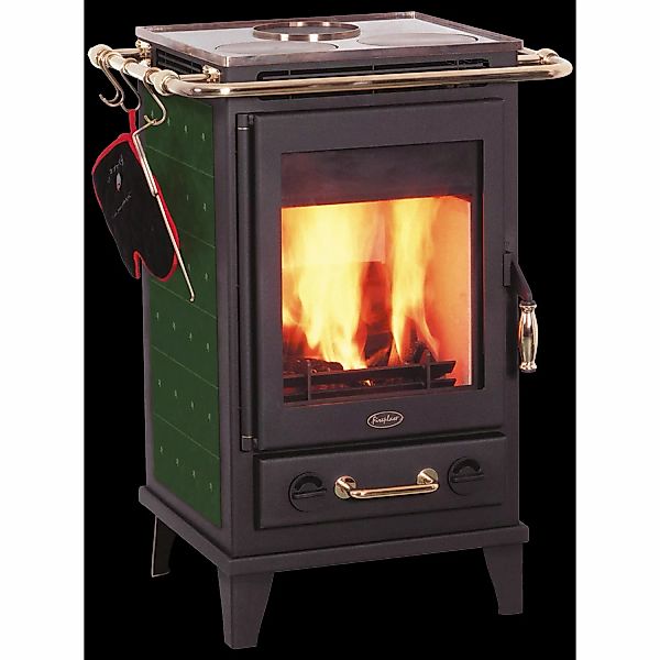 Fireplace Florenz Kaminofen Keramik Schwarz 7 kW günstig online kaufen
