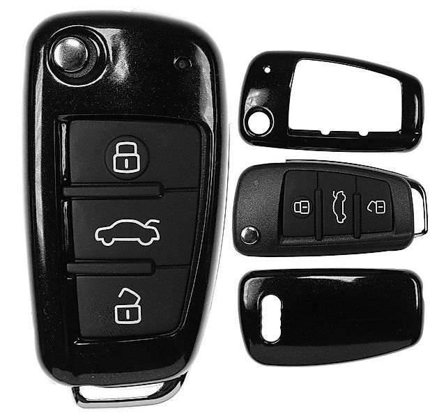 mt-key Schlüsseltasche Autoschlüssel Hardcover Schutzhülle Metallic Schwarz günstig online kaufen