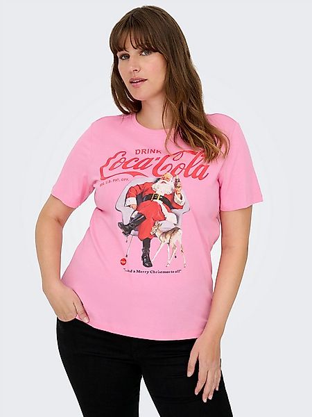 ONLY CARMAKOMA Kurzarmshirt CARCOCA COLA XMAS LIFE S/S TOP JRS günstig online kaufen