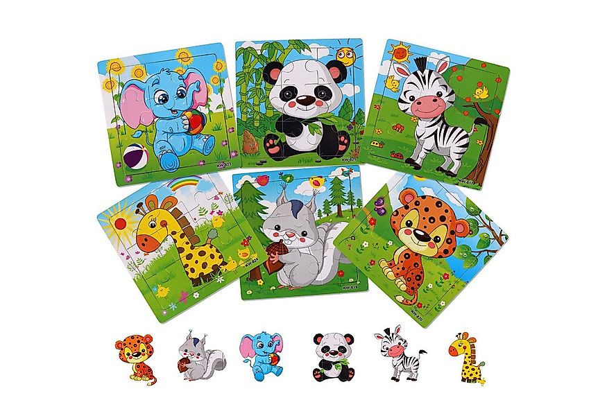 CLTYQ Puzzle Holzpuzzle für Kleinkinder von 2–5 Jahren (6er-Set), 9 Puzzlet günstig online kaufen