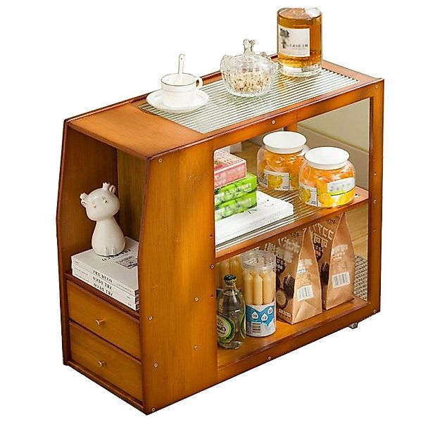 NUODWELL Beistelltisch Beistelltisch mit Rollen, Kleine Couchtisch mit Schu günstig online kaufen