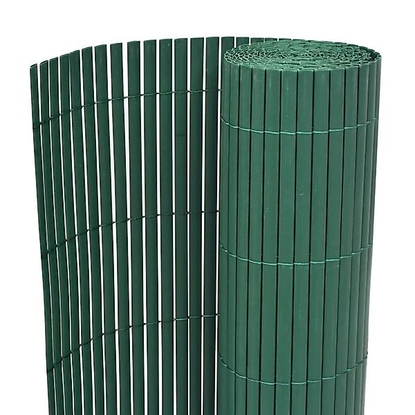 vidaXL Gartenzaun Doppelseitig PVC 90×500 cm Grün 43628 günstig online kaufen