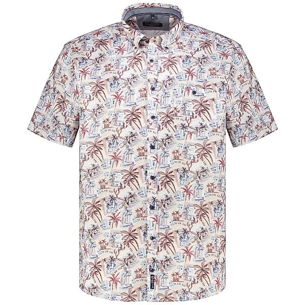 CASA MODA Freizeithemd mit Allover-Print, Short Style Farbe rot Größe: 3XL günstig online kaufen