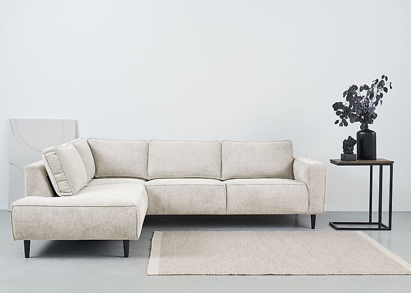 Places of Style Ecksofa »Fumone, Lederoptik oder Soft-Touch Chenille«, Brei günstig online kaufen