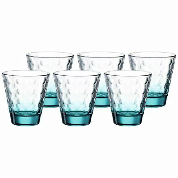 LEONARDO OPTIC Trinkglas klein 215 ml mit türkisem Boden 6er Set Trinkgläse günstig online kaufen