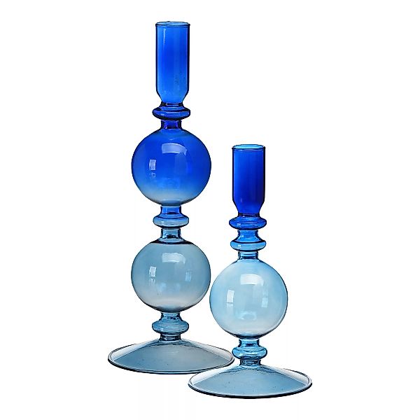 Stabkerzenhalter-Set Glassbubble blau günstig online kaufen
