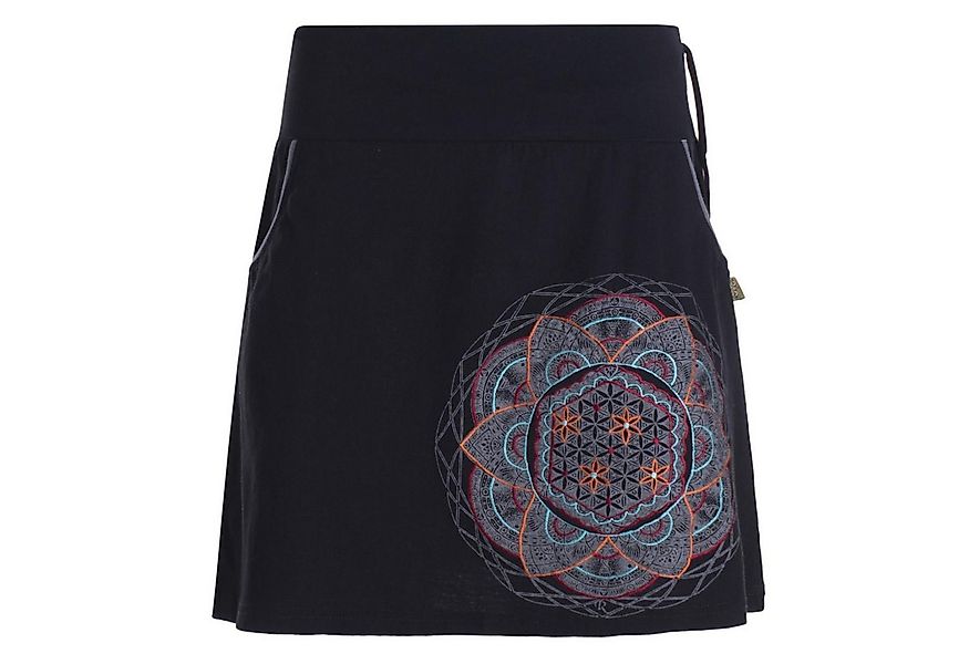 Vishes Minirock Kurzer Damen Baumwoll-Rock Taschen-Rock Mini-Röcke Blume de günstig online kaufen