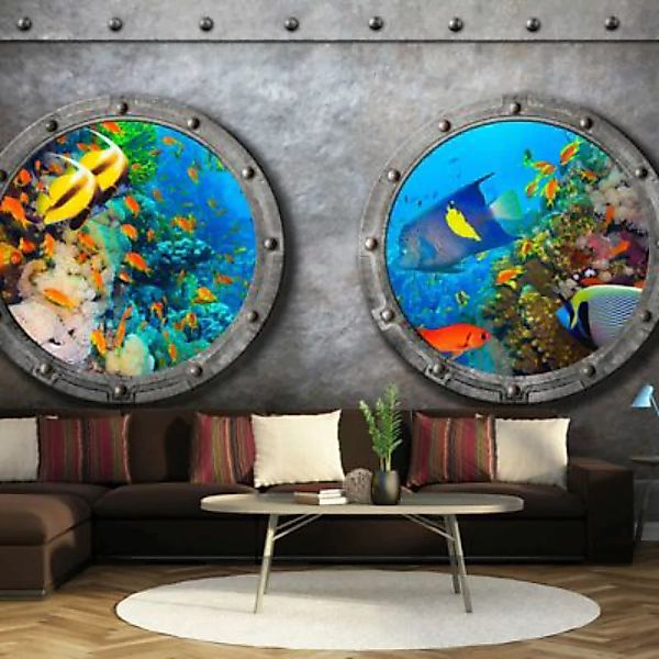 artgeist Fototapete Window to the underwater world mehrfarbig Gr. 100 x 70 günstig online kaufen