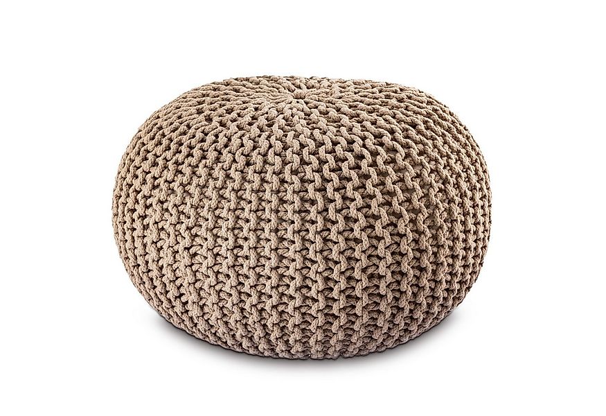 Amagohome Sitzhocker Strickhocker Pouf Ø45 o. 55cm Bodenkissen Sitzpouf XXL günstig online kaufen