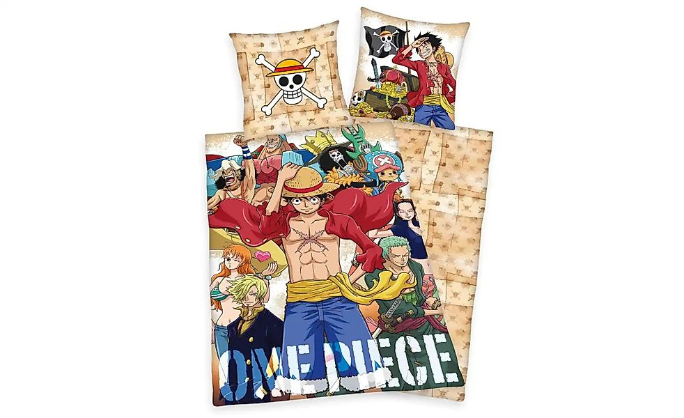 Bettwäsche-Set One Piece Ruffy ¦ mehrfarbig ¦ Maße (cm): B: 135 H: 1 Bettwa günstig online kaufen