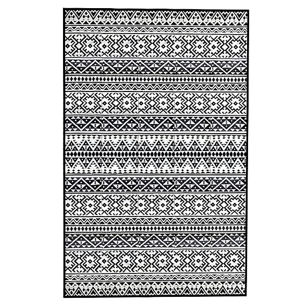 EVOCAMP Outdoor-Teppich 270 x 400 cm Schwarz-Weiß Wetterfest Picknickdecke günstig online kaufen