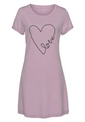 Vivance Dreams Bigshirt mit Herzchendruck günstig online kaufen