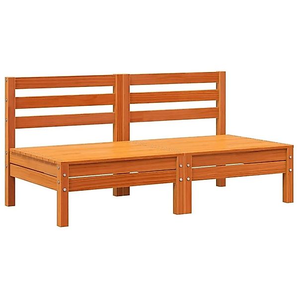 vidaXL Gartensofas ohne Armlehnen 2 Stk Wachsbraun Massivholz Kiefer 838002 günstig online kaufen