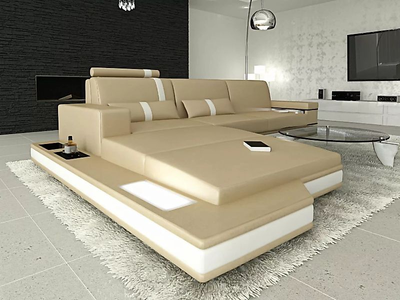 Sofa Dreams Ecksofa Ledercouch Leder Sofa Messana L Form Ledersofa, Couch, günstig online kaufen