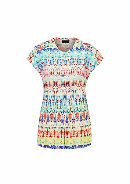 GOLDNER Kurzarmbluse "Kurzgröße Kurzarm multicolor Printbluse" Knöpfe günstig online kaufen