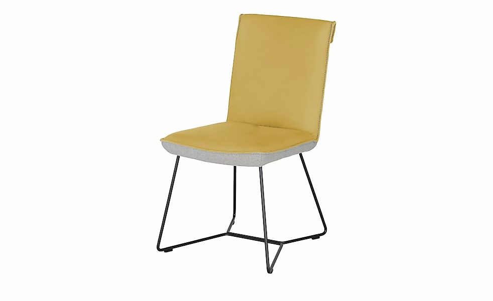 KOINOR Kufenstuhl Leder  Schwof ¦ gelb ¦ Maße (cm): B: 48 H: 90 T: 64.0 Stü günstig online kaufen