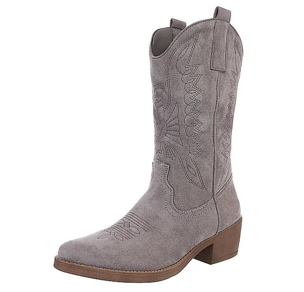 Ital-Design Moderner Western-Stiefel mit Stickerei für Damen Westernstiefel günstig online kaufen