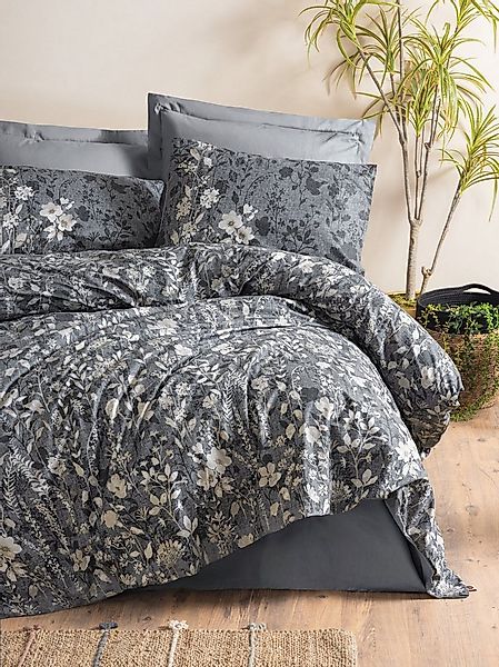 L'Essentiel Maison Bettwäsche Set Modernes Anthrazit, In 3 Größen, Baumwoll günstig online kaufen