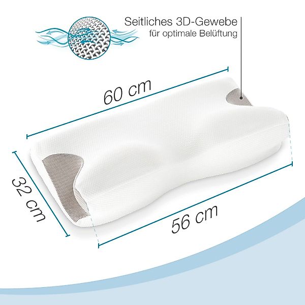 ELONEO Nackenstützkissen »Visco«, 32 × 13 günstig online kaufen