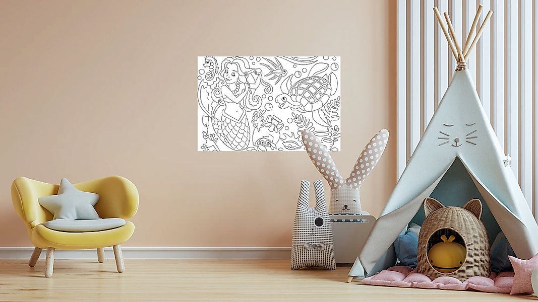 queence Wandsticker "Meerjungfrauen Unterwasserwelt" DIY-Wandsticker zum Be günstig online kaufen