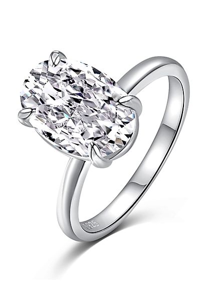 BRELLATO Silberring Damen Cocktailring Großer Zirconia Crystal 925 Echt Ste günstig online kaufen