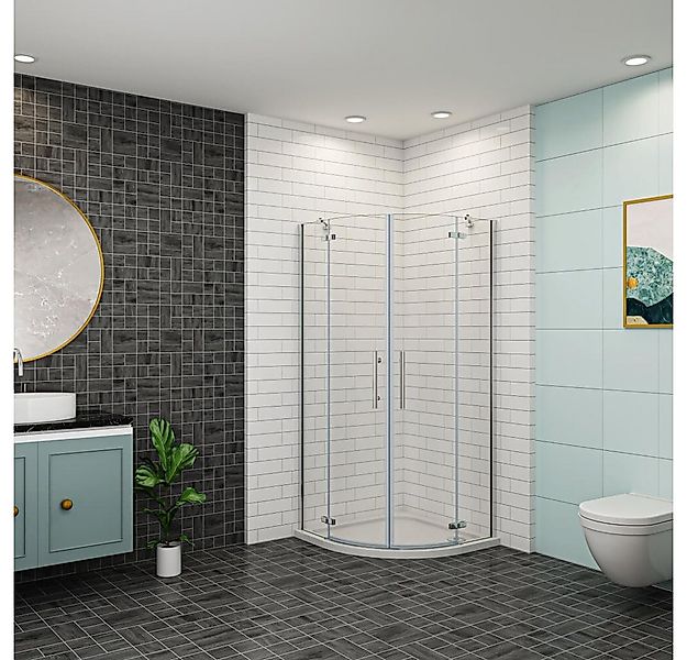 Duschparadies Runddusche 80*80*195 cm/90*90*195cm 8 mm ESG-Sicherheitsglas günstig online kaufen