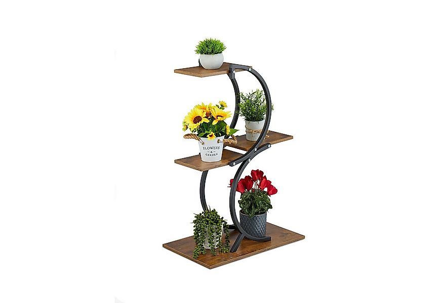 relaxdays Blumenständer Pflanzenständer Industrial Design günstig online kaufen