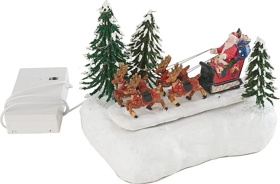 VBS LED-Dekofigur beweglicher Santaschlitten, inkl. LED Beleuchtung 13 cm x günstig online kaufen