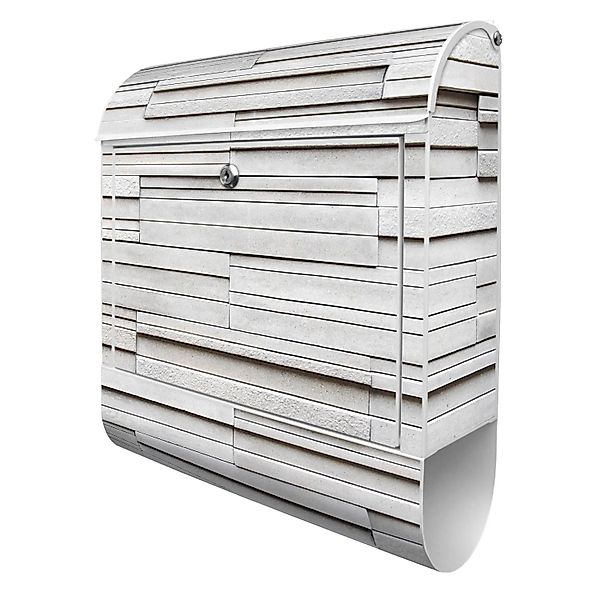 Banjado Design Briefkasten Weiß Pulverbeschichtet 39x47x14cm 2 Schlüssel Mi günstig online kaufen