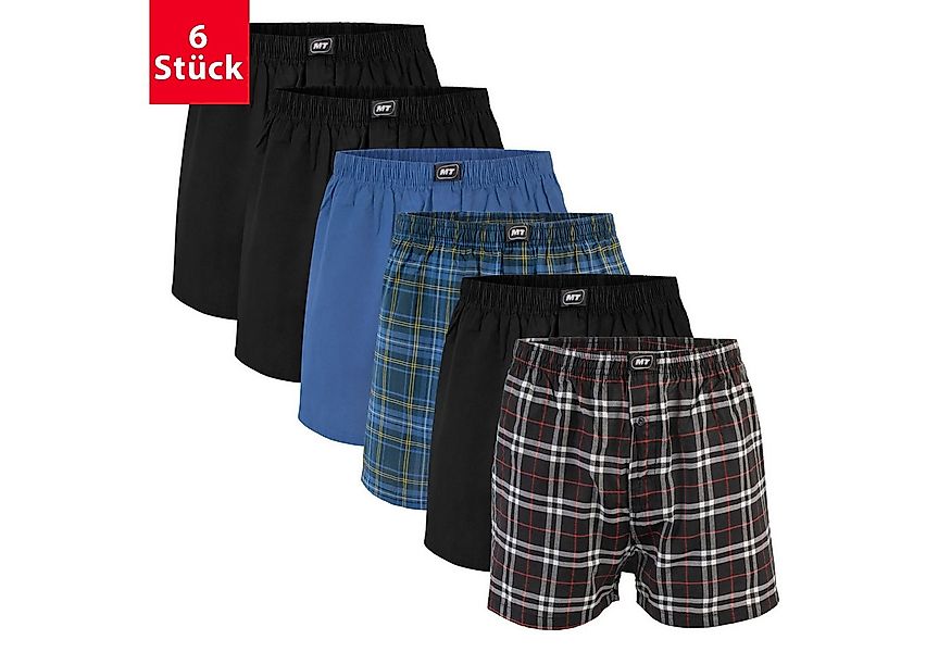 MT Boxershorts Herren Web Boxershorts (6er Pack) aus Baumwolle Webboxer Sho günstig online kaufen