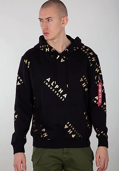 Alpha Industries Hoodie "AOP Hoodie Foil Print Kapuzensweatshirt" günstig online kaufen