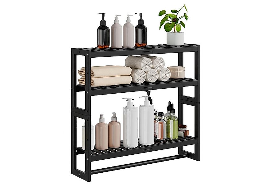 Coonoor Badregal Bambus-Badregal mit 3 Ebenen – Höhenverstellbar, Wand- ode günstig online kaufen