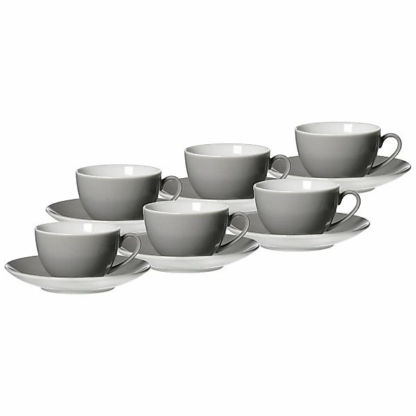 Ritzenhoff & Breker Tasse "Kaffeetassen mit Untertassen Doppio 200 ml 6er S günstig online kaufen