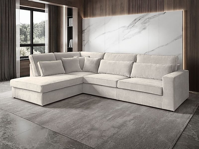 Beautysofa Ecksofa mit dekorativen Kissen PARMA, im modernes Design, klassi günstig online kaufen