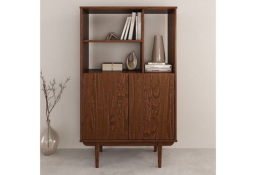 IDIMEX Highboard SIMONA, Wohnzimmerschrank offene Fächer & Türen Massivholz günstig online kaufen