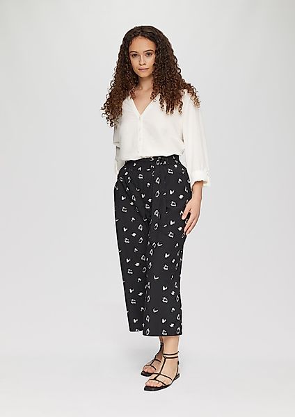 QS Stoffhose Kurze Schlupfhose mit Bindeband günstig online kaufen