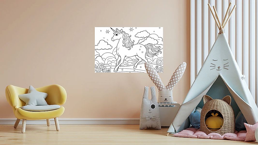 queence Wandsticker "Einhorn auf Blumenwiese", (1 St.), DIY-Wandsticker zum günstig online kaufen