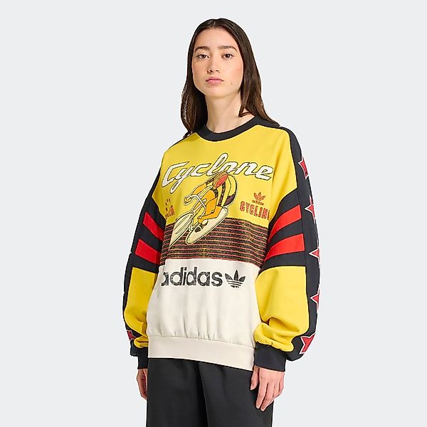 adidas Originals Sweatshirt "CYCLING CREW", mit Vintage-Radsport-Grafiken, günstig online kaufen