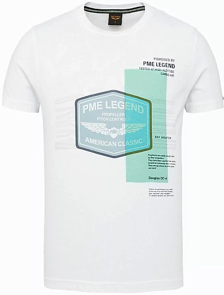 PME Legend Jersey T-Shirt Logo Weiß  - Größe L günstig online kaufen